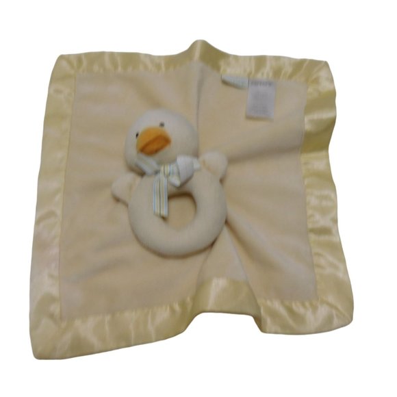 Carter's Lovey Duck Ring  Rattle Yellow Plush Security Blanket - Picture 3 of 10